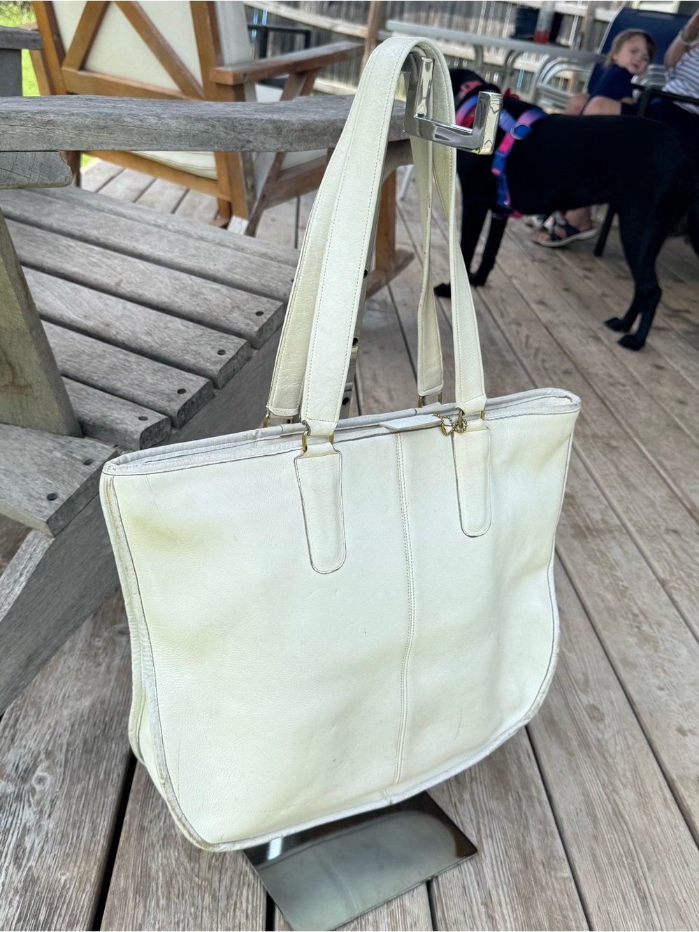 Vintage Coach Original BOAT TOTE Leather *rare* with original hangtag GUC read!
